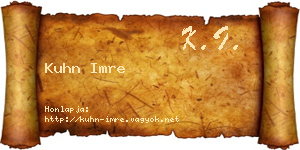 Kuhn Imre névjegykártya